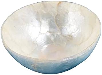 Heyiwell lvory Clam Capiz CAPIZ BOWL, školjka ukrasna zdjela za obalnu plažu na domaćem dekoru 8.1 x5.5 x3