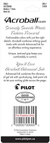 Pilot Acroball Colors Napredne mačeve za ponovno punjenje i uvlačenje tinte, srednje tačke, crna mastila,
