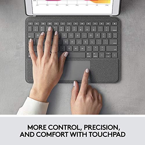 Logitech Combo Touch za iPad Air i iPad Pro 10,5-inčnu futrolu za tastaturu sa trackpadom, bežičnom tastaturom