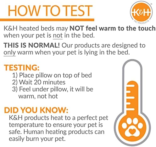 K & amp;H Proizvodi za kućne ljubimce termo-pet Mat reverzibilni grijani krevet za kućne ljubimce Mocha 14 X 28 inča