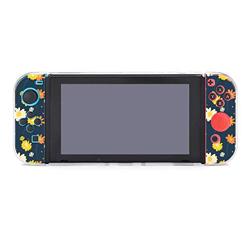 Futrola za Nintendo Switch, žuto bijelo cvjetno Petodijelno Set zaštitni poklopac futrola za konzole za igru