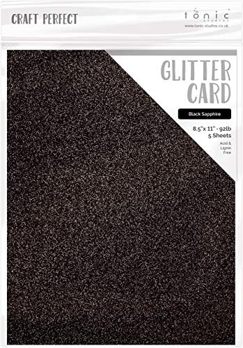 CRAFT Perfect Glitter Card 8.5x11 Sapp, crni safir
