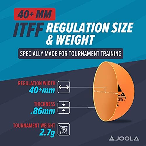JOOLA trening lopte za stoni tenis sa 3 zvezdice 12, 60 ili 120 pakovanje-40 + mm regulacija
