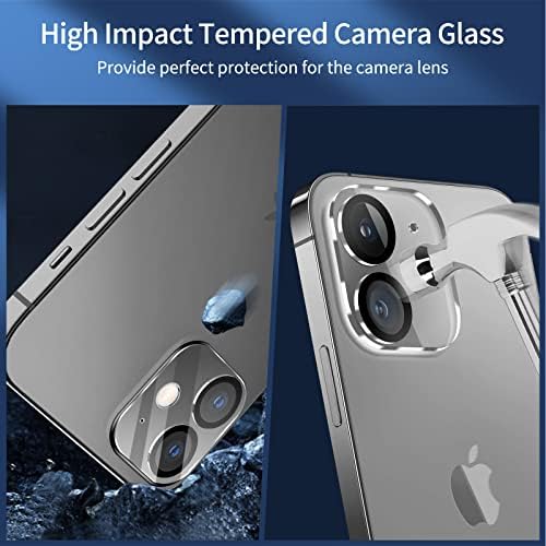 Meidom kamere zaštitni film kompatibilan sa iPhone 12 filmom kamere 2 komada, bez smetnji za funkciju flash, protiv ogrebotine, HD prozirnosti za zaštitu kamere