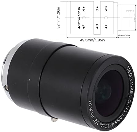 Ručni iris objektiv, 4 mm do 12 mm Fokalne duljine aluminijske legure HD kamera objektiv CS nosač za industrijsku kameru