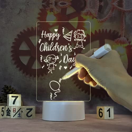 Napomena Board Creative Led noćno svjetlo USB tabla za poruke praznično svjetlo sa olovkom poklon za djecu djevojka dekoracija noćna lampa