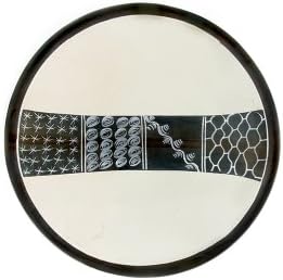 Maisha Fair Trade Ručno oslikana ukrasna zdjelica sa sapunom, crno-bijela
