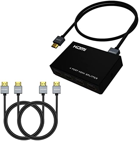 Yinker HDMI razdjelnik 1x4 + 6ft HDMI2.0 kabel 2 pakovanje
