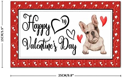 Welcome Valentinovo Drveni znak Sretan dan zaljubljenih slatki pas drvena ploča bijela srca polka točkice zidni