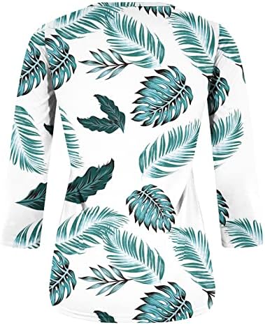 Bluze za žene srušeno casual seksi 3/4 rukava plus veličina ljetna grafička masa moda 2023 Osnovne ženske poslovne majice