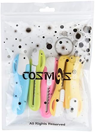 Cosmos ® paket od 5 mini uslužni nož otvor za rezanje kutija, slučajna boja