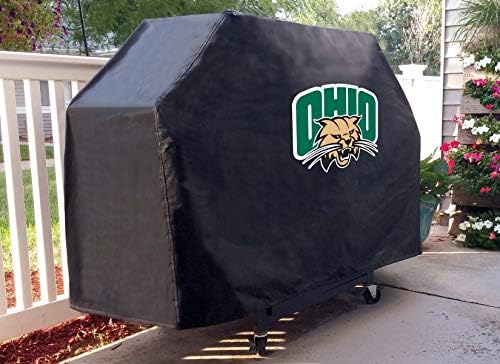 Ohio Bobcats HBS Crni vanjski poklopac za roštilj s prozračnim vinilom za teške uvjete rada