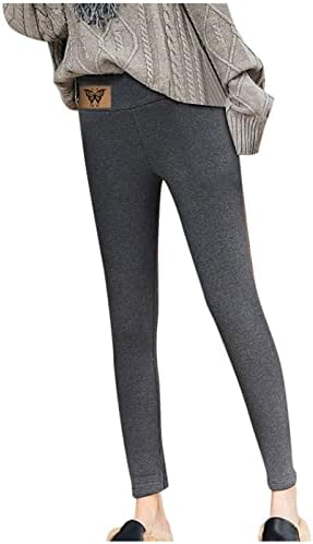 Bisxoty gamaše za žene Winter 2022 Visoka struka Fleece tople pamučne vježbe na nogama Slim fit uska elastične