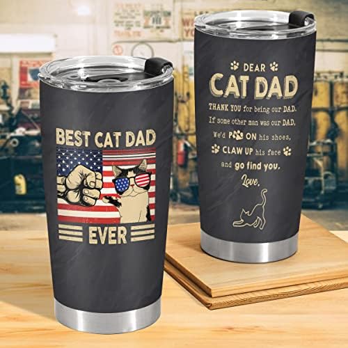 34HD Day Day Day - Rođendanski pokloni za tatu - Best Cat Tata Ever Tumbler - CAT tata Pokloni - Tata Pokloni od kćeri sina - Smiješan je tata