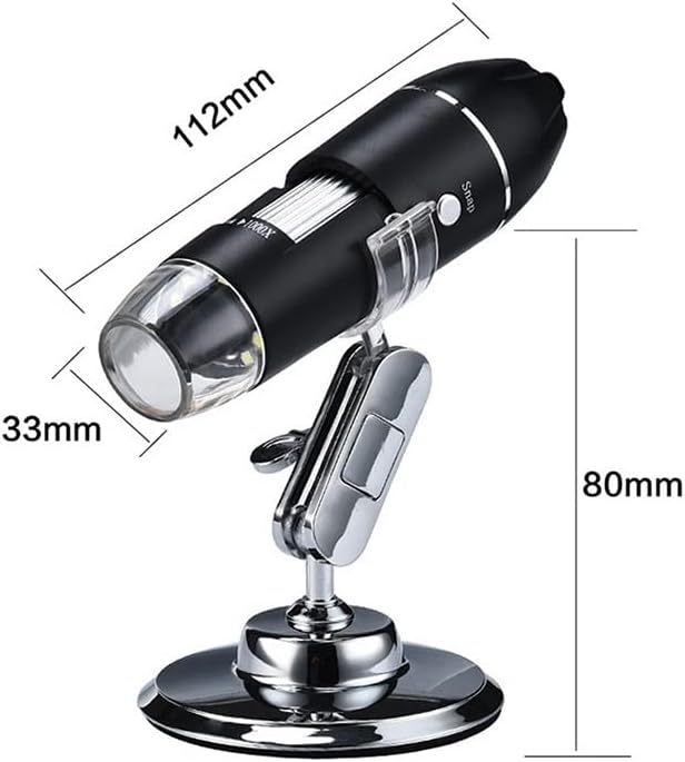 Komplet opreme za mikroskop za odrasle USB digitalni mikroskop 500x 1000x 1600X 8 LED 2MP elektronski mikroskop Kamera Lab potrošni materijal