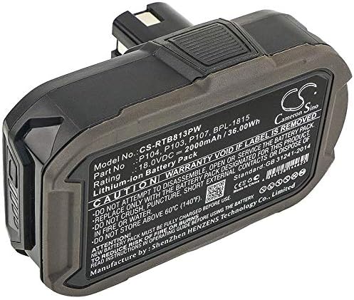 Zamjena baterije za Ryobi P710 CSL-180L P5002 CNS-180L P522 CPL-180M P107 P108 BPL1820 P104 P105 P102 P194 P103 BPL-1820G BPL-1815 BPL18151 P193 P106
