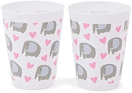 16 oz plastic Tumbler Cups, Elephant Baby tuš dekoracije za djevojku