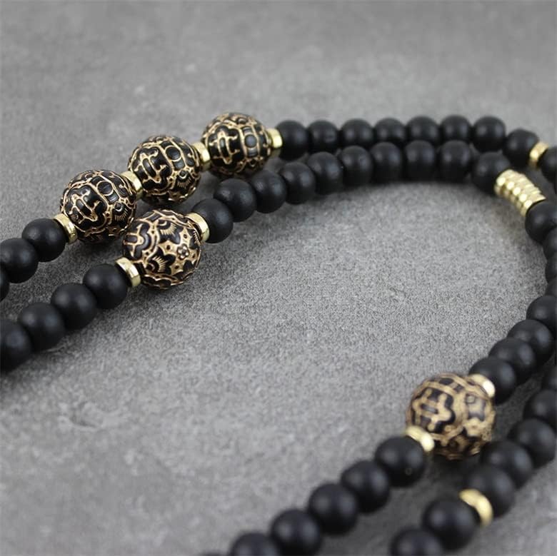 WYKDD Black Wood Beads privjesak za ključeve lančić za djevojčice Telefon ogrlica traka za ključeve