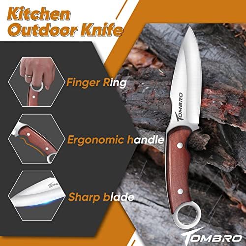 Tombro nož za otkoštavanje prijenosni nož za meso - puni kuhinjski nož Tang sa futrolom Huusk Japan Knife