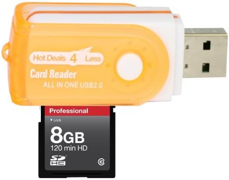 8GB klase 10 SDHC velike brzine memorijska kartica za CANON POWERSHOT A710 je A720 je. Savršeno za brzo kontinuirano snimanje i snimanje u HD-u. Dolazi sa Hot Deals 4 manje sve u jednom čitač okretnih USB kartica i.