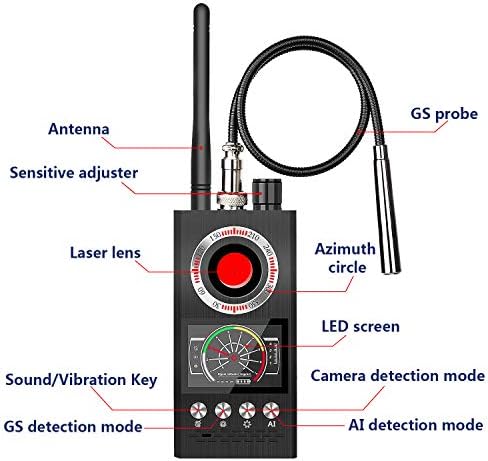 Promeemme Detektor greške nadograđeni antipy detektor i slušanje uređaja za pronalaženje uređaja GPS i pretraživač kamere skriveni pronalaženje detektora kamere Automatsko otkrivanje i skeniranje