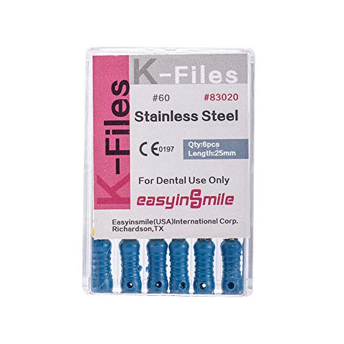 EasyinSmile Dental Endo korijenska kanala Ručna upotreba datoteke k-datoteke od nehrđajućeg čelika 25 mm 1 paket