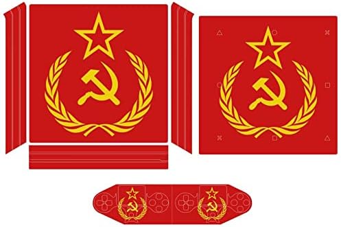 SSSR komunizam zastava naljepnica kože za PS-4 Slim konzola i kontroler Full Wrap zaštitnik