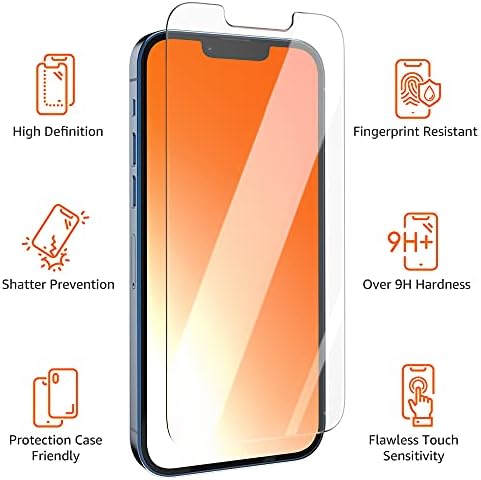 Basics Premium kaljeno staklo za pametne telefone zaštitnik ekrana za iPhone 13, iPhone 13 Pro