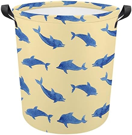 Delfini uzorak sklopiva korpa za veš vodootporna torba za odlaganje korpe sa ručkom 16,5 x 16,5x 17