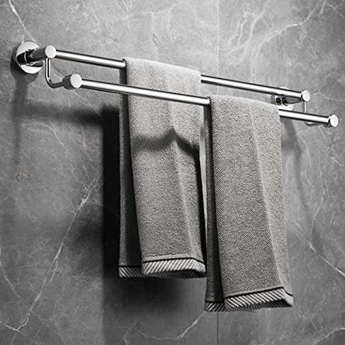 Ručni željeznički čelik ručnik držač za ručnik za samoljepljive ručnike protiv hrđe zida montirana bez bušenja za kupaonicu i wc, srebrna b, 50cm