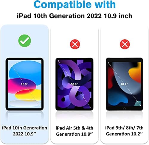 KIQ 1 pakovanje kaljenog stakla za iPad 10. generacije zaštitnika ekrana 2022 kompatibilni iPad 10.9 zaštitnik