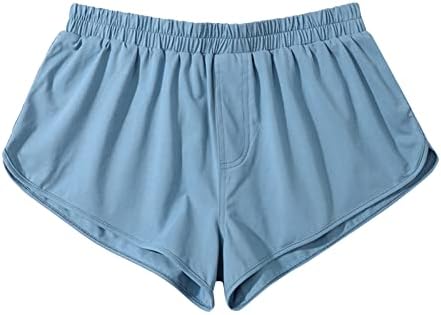 BMISEGM bokserske kratke hlače za muškarce pakovanje muški ljeto pune boje pamučne hlače elastična opsega labavi