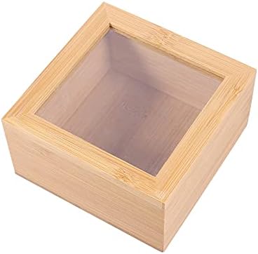 Kabilock Organizator Drvena kutija Drvena kutija Drvena poklona kutija za skladištenje prozora Organizator Organizator Organizator WOOD nakit sa prozorom Wood Box Stish Bowren Box