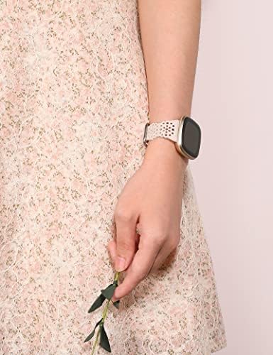 TOYOUTHS kompatibilni sa Fitbit Sense / Sense 2 Band / Versa 3 / Versa 4 trake za žene meke silikonske zamjenske