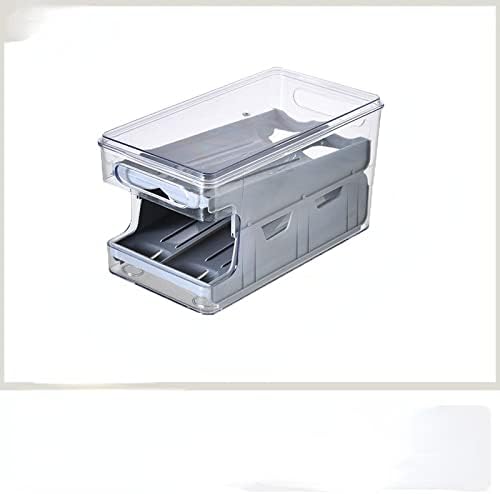 YOMEAN klizna kutija za jaja Kuhinjski frižider prozirna kutija za odlaganje kutija za odlaganje, automatska kutija za čuvanje voća i povrća Pearlwiterollingeggcartons