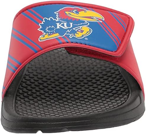 Foco Muška NCAA College Logotip za tuširanje Sport Legacy Slide Flip Flop Sandale Kansas Velcro Veliki