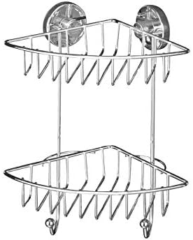 Wenko vakuum-loc 2-tier ugaoni nosač bari-fiksiranje bez bušenja, čelika, srebrna sjajna, 16 x