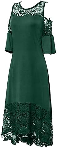 Ženske haljine čipke šivanje rubnja haljina bez rukava s kratkim rukavima