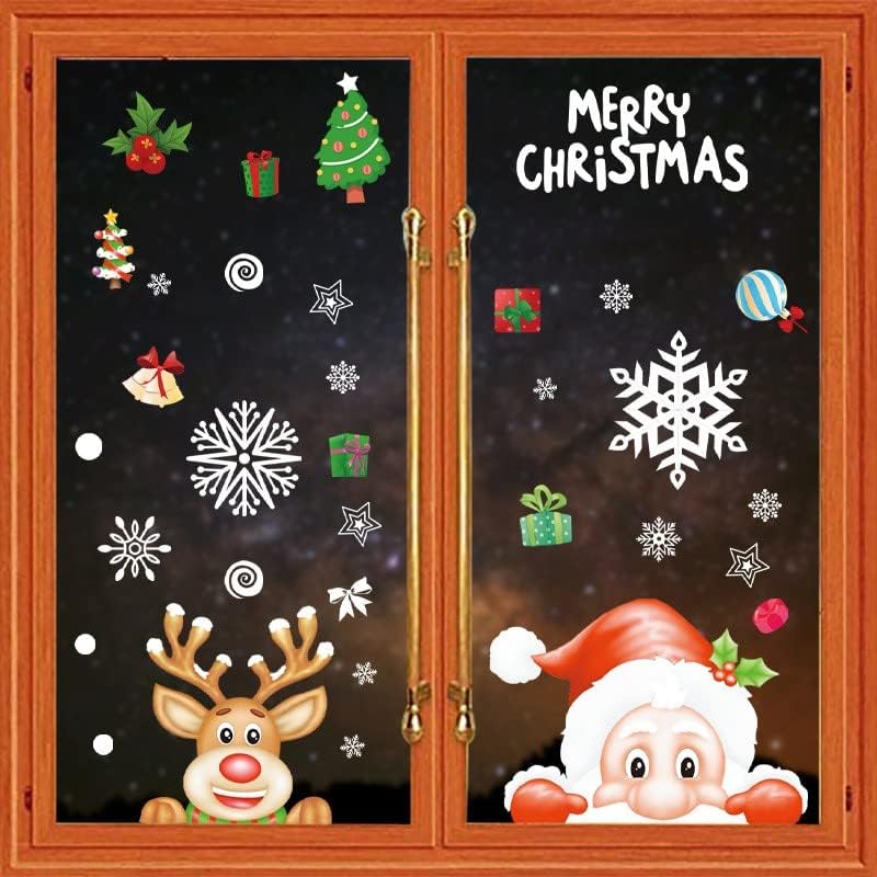 Božićna staklena vrata i prozori Dekorativne naljepnice Neljepljive statičke naljepnice Ukrasi sobe za spavaću sobu