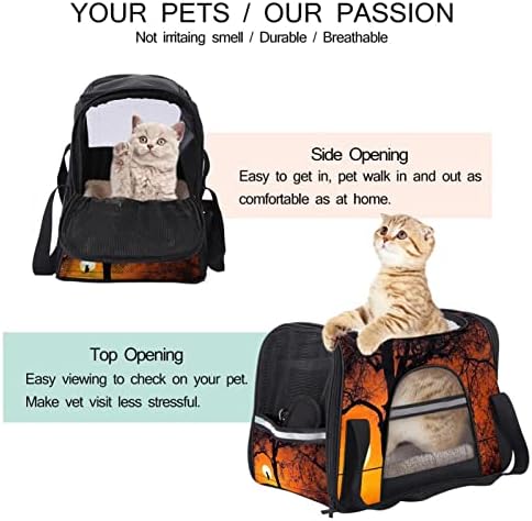 Nosač za kućne ljubimce mačka s mjesečinom meke putne nosače za kućne ljubimce za Corgi, Mačke, Psi Puppy Comfort Prijenosna sklopiva torba za kućne ljubimce odobrena aviokompanija