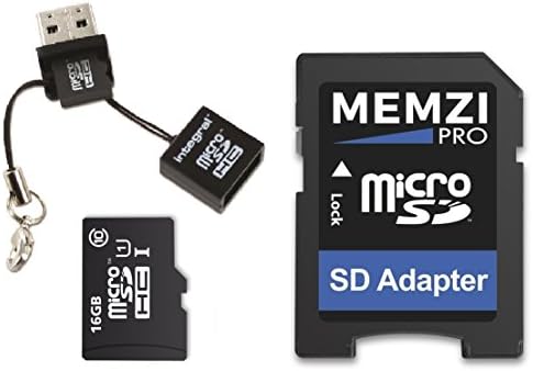 MEMZI PRO 16GB Klasa 10 90MB / s Micro SDHC memorijska kartica sa SD adapterom i Micro USB čitačem za Crosstour akcione kamere