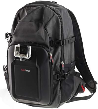 Navitech akcijski ruksak i 18-in-1 dodatni komplet kompleta s integriranim remenom prsa kompatibilan sa medvjedom Grylls BG-AC-1 Action Camera - crna