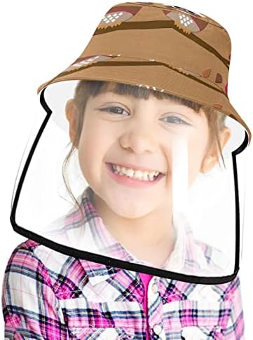 Zaštitni šešir za odrasle sa štitnikom za lice, ribarski šešir protiv sunčane kape, zahvalnosti crtane sove