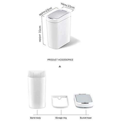 MXiaoxia 7L Početna Inteligentna smeća može automatski indukcijsko električno otpad Bins CICK barel Verzija baterije Kantu za kuhinju Kupatilo