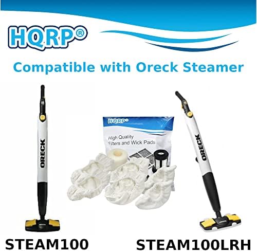 HQRP 6pcs komplet microfiber pare mop kompatibilne s oreck parom-IT-om Steam Parom Wind Steam100 Steam100LRH parnier, zamjena za čišćenje bone