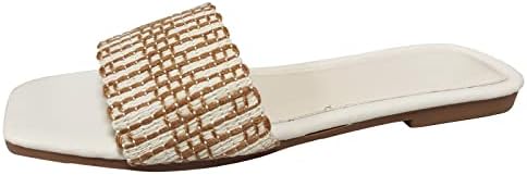 Weinerce Womens Bling Flip flops veličine 9 dame modni ljetni bolni blok pletenica prozračne ploče za usta, ženske pukotine sa sandalama široka širina