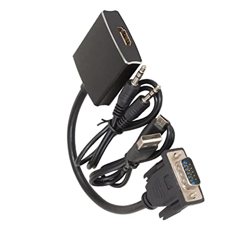 Solustre 2pcs- za Converter Converter Desktop Video adapter HDTV AV displanteri crni p utikač prijenosnog računala izlazi na