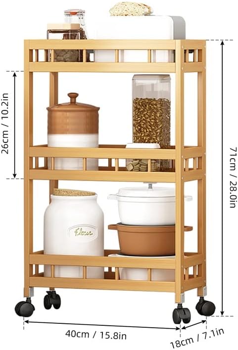 Wenlii korpa za skladištenje 3 4-slojna kuhinjska polica kuhinjska korpa za čuvanje korpa