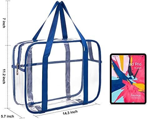 UEOE velike prozirne torbe za šminkanje debela PVC prozirna toaletna torba sa patentnim zatvaračem