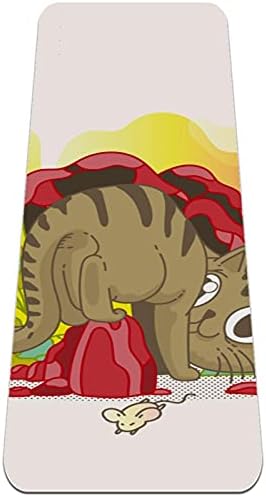 Siebzeh mačka slatka Premium debela prostirka za jogu Eko prijateljska gumena podloga za zdravlje
